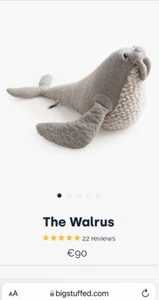 Handmade walrus stuffed animal —Made By Hand In France-10inches  X  18 inches - Picture 1 of 10