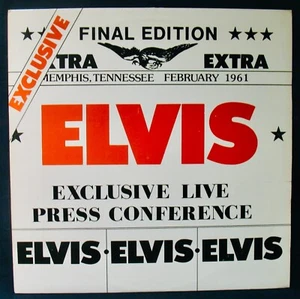ELVIS PRESLEY~Elvis Live 1961 Interview Conference Album-GREEN VALLEY #GV 2001 - Imagen 1 de 3