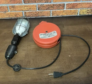 Vintage Sears Craftsman Retractable Drop Light 20ft Cord #83915 w/ 40W LED Bulb - Picture 1 of 6