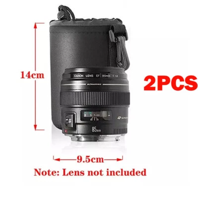 2x S-XL DSLR Cámara Len Bolsa Estuche Cubierta Neopreno Para Canon Nikon Sony LO ÚLTIMO Foto 1 de 4