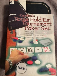 Cardinal's Texas Hold 'Em Tournament Poker Set w/ Travel Case Strategy Game - Picture 1 of 3