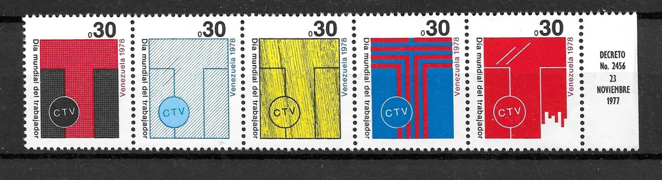 Worker's Day Sc 1199 1978 tira de 5, MNH H9374 Foto 1 de 1