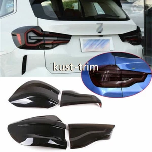 For BMW X3 G01 2018-2021 Smoke Black ABS Rear Tail Light Lamp Guards Cover Trim - Picture 1 of 12
