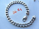 Mens Curb Bracelet 10.1/4 Long Solid 925 Sterling Silver Weight  36.8 Grams