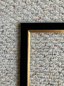 Vintage (70er-80er) schwarzer Samt mit Goldeinsatz Bildereinsatz &/oder Rahmen, passt 16x20 - Bild 1 von 16