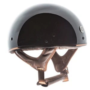 Casco de motocicleta TORC T5 fibra de vidrio Cruiser 1/2 media cara - negro brillante bronce - Imagen 1 de 3