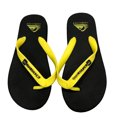 Sandalias Quicksilver Juveniles Talla 3-4 Clásicas Negro y Amarillo Chanclas Color Foto 1 de 4