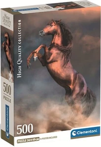 NEW Clementoni Jigsaw Puzzle 500 Pieces 35595 Wild Red Stallion High Quality - Foto 1 di 2
