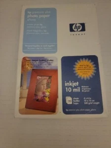 HP Premium Plus 4 X 6" Glossy Inkjet 10 mil Photo Paper 18 sheets. - Picture 1 of 2