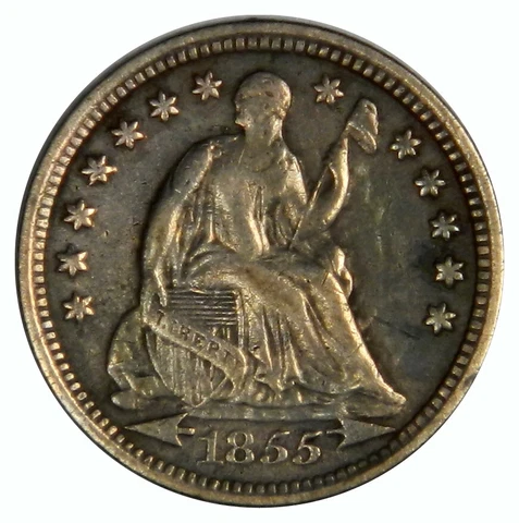 1855 SEATED LIBERTY HALF DIME ~ SHARP XF ~ PRICED RIGHT! INV#1 Cover