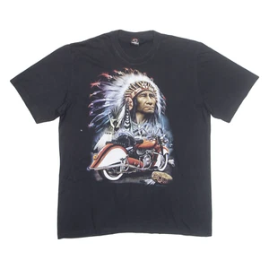 Camiseta negra XL de motociclista HERO BUFF para hombre - Imagen 1 de 6