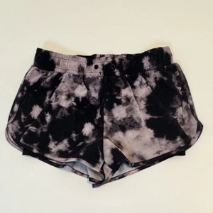 FOREVER 21 WOMENS ACTIVE SHORTS UNDER BIKER SHORTS SIZE MEDIUM PURPLE TYE DYE - Picture 1 of 5
