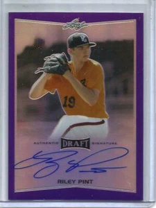 Riley Pint 2015 Leaf Draft Metal Purple Autograph #3/20 - Picture 1 of 1