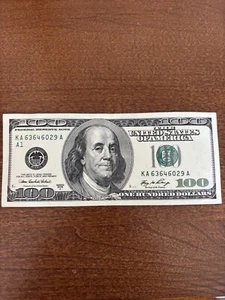 Series 2006A US One Hundred Dollar Bill Note $100 Boston KA 636460029 A - Picture 1 of 4