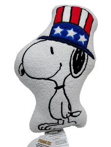 Peanuts Snoopy Patriotic Uncle Sam Decorative Pillow NEW 4th Of July Theme - Picture 1 of 9
