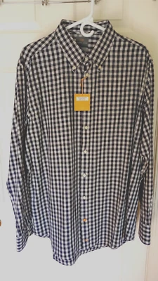 Thomas Dean  Men's Dress or Casual Long Sleeve Cotton Shirt / Navy / 2XL   XXL - Image 1 of 4
