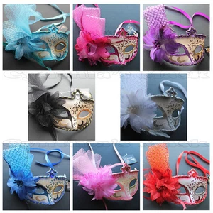 Máscara de Mascarada Floral Veneciana 8+ Colores Fiesta Baile de graduación Mardi Gras Disfraz de Halloween - Imagen 1 de 9