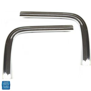 1969 Cutlass / 442 Fender Eyebrow Chrome Molding Trim - PAIR 402013 & 402012 - Picture 1 of 1