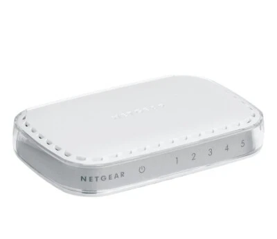 NETGEAR 5-Port Gigabit Ethernet Switch 10/100/1000 Mbps w/ AC Adapter (GS605NA) - Image 1 of 3