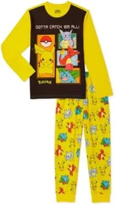 POKEMON Pajamas Boys 8 New Shirt Pants PIKACHU Pjs Set NWT Charmander - Picture 1 of 3