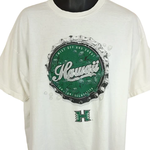 Hawaii Rainbow Warriors T Shirt Vintage 90s Y2K NCAA University Of Hawaii XL Cover