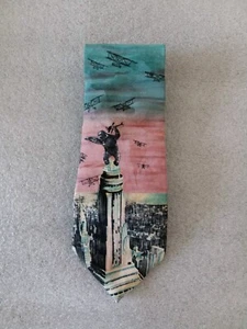 American Film Classics Necktie King Kong Silk Men's Empire State Building Vtg. - Picture 1 of 8