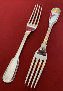 Antique Silver Plated Fiddleback Dessert Forks c.1880’s