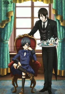 póster promo Black Butler Kuroshitsuji Re Hamatora anime Sebastian ciel - Imagen 1 de 2