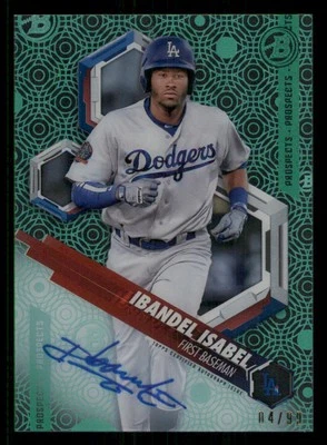 2018 Bowman High Tek Prospects Green Rainbow #PHTII Ibandel Isabel /99 - Image 1 of 2