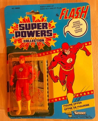1984 The Flash DC Super Powers Kenner Canadian 12 back card Factory Sealed 84' - Image 1 of 4