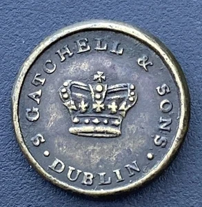 Dublin One Guinea Coin Weight George III Brass Catchell & Sons Georgian Lot E95 - Picture 1 of 2