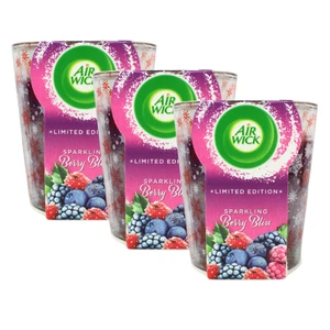 Air Wick Limited Edition Sparkling Berry Bliss Candle, 3 Pack, 105G, New - Bild 1 von 4