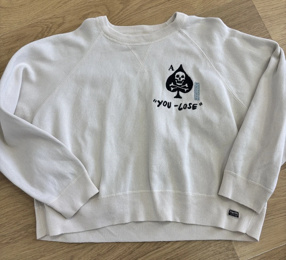Superdry Organic Cotton Embroidered Crew Jumper size 16 - Image 1 of 1