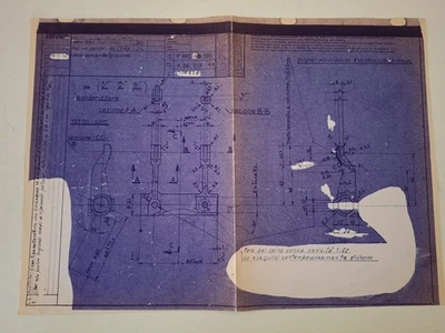 Ferrari Bb512 F102 Disegno Leva Comando Frizione - Immagine 1 di 4