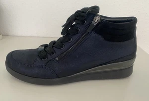 NEU ARA Damenschuh Gr 6 Blau/Schwarz Leder - Bild 1 von 8