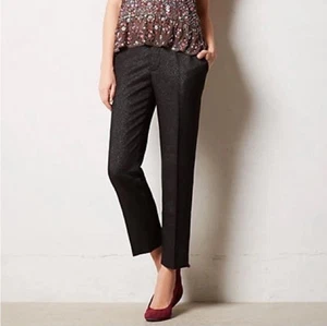 Neu mit Etikett $ 128 Anthropologie Cartonnier schimmernde Lou gerades Bein Hose 2 - Bild 1 von 10