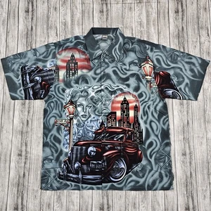 *DEFEKT* Cruisin Low Rider All Over Print Bomb Chicano Hawaiihemd Herren XL - Bild 1 von 8