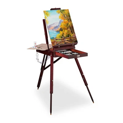 Suitcase Easel Painters Case Portable Easel 35 Pieces Wooden Artist Easel - Image 1 of 4