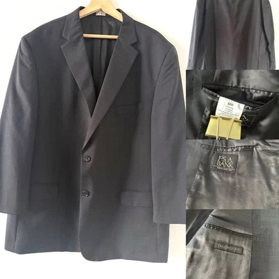 Jos A Bank 100% Wool Texured Dark Gray Tailored Fit Blazer Sport Jacket 50R - Image 1 of 4