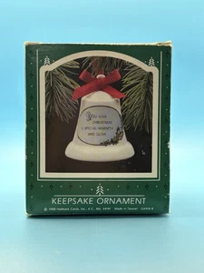 Hallmark Keepsake Christmas Ornament Mother and Dad Porcelain Bell Ornament 1988 - Picture 1 of 7