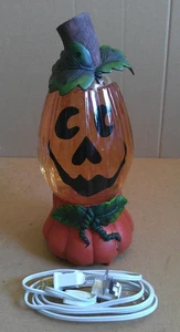 Halloween Leuchtglas Kürbis Wasserkugel Gold Glitzer 11 cm - Bild 1 von 19