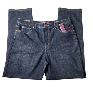 Gloria Vanderbilt Amanda Jeans Women's Dark Denim Classic Tapered Leg Size 16 - Picture 1 of 10