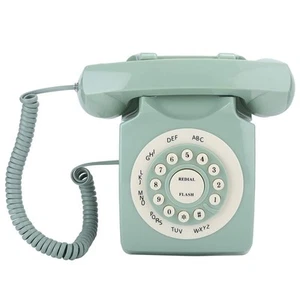 Europäisches Telefon Hellgrüner Pastoralstil 80er Jahre Klassisches Retro Ant... - Afbeelding 1 van 7