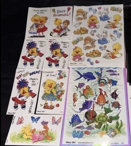 Vintage SUZY'S ZOO Stickers Lot Complete Sheets Characters Fairies Ocean Babies - Picture 1 of 4