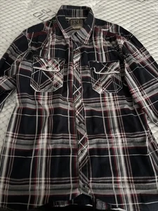 BKE Buckle Shirt Mens Large Button Down Multicolor Plaid - Picture 1 of 4