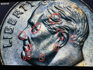 2015 P Dime Multiple Die Chip Error Rare Us Collectors Coin - Picture 1 of 5