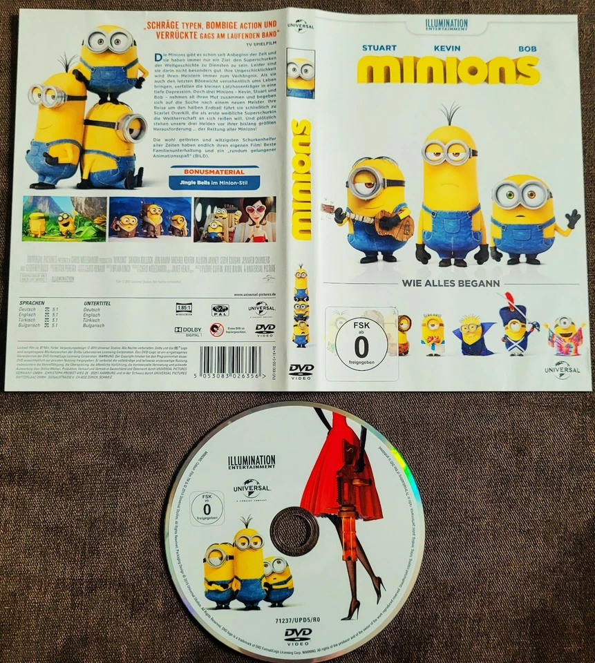 DVD Minions, Wie alles begann, Film 87 min. Illumination Kinderfilm Zeichentrick - Bild 1 von 1
