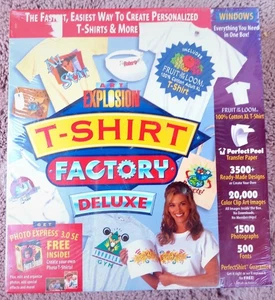 Art Explosion T-Shirt Factory Deluxe For Windows 98 - Later Nova Development New - Afbeelding 1 van 16