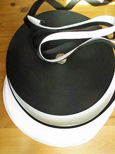 1" Wide Polypropylene Webbing * Black or White by the YD * 600 lb breaking point - Picture 1 of 3