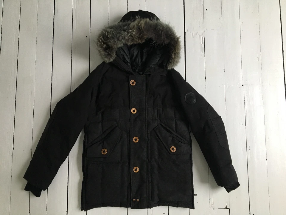 RARE Mens Canada Goose X Uncle Otis Branta Parka Coat Wool Loro Piana Fur - Image 1 of 4